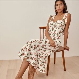 Reformation Vale Linen Dress Size 2